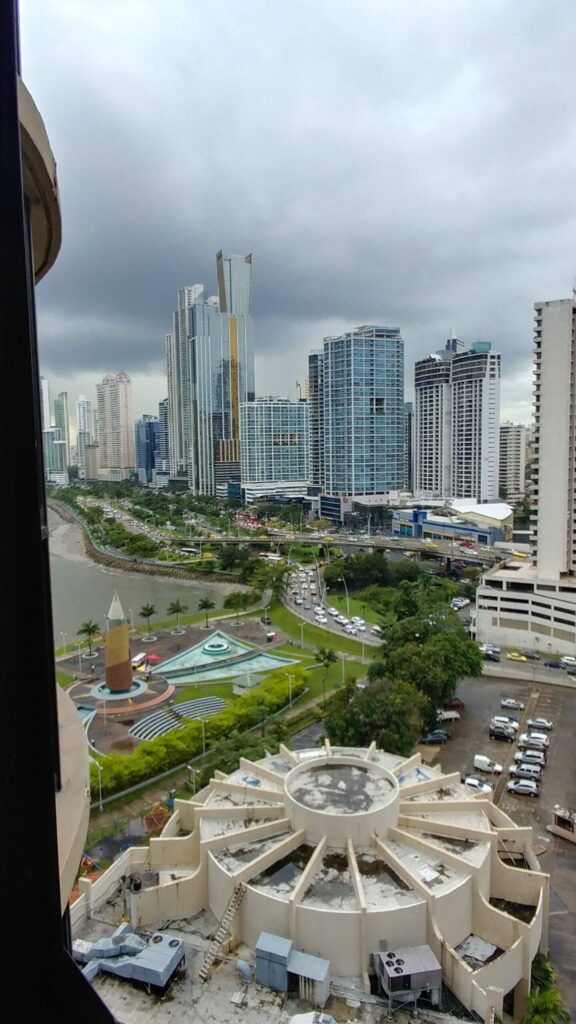 View of Panama City Panama on the water, higher elevation. Wander&Prosper.
